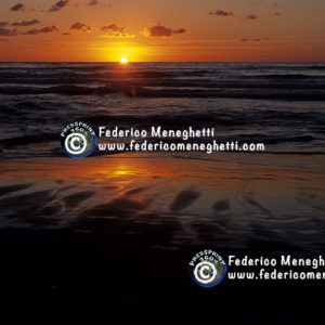 Foto tramonto in spiaggia 30x40